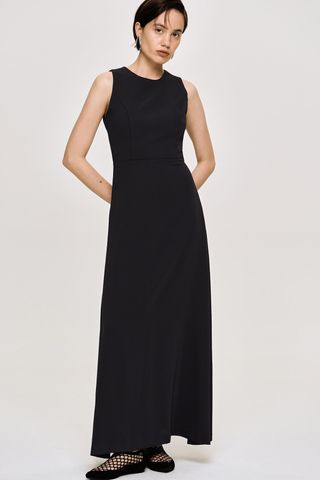Fitted Maxi Dress in Black