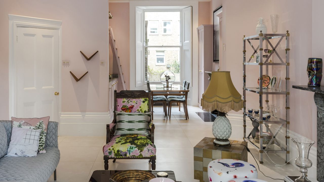 Pretty-pink London home