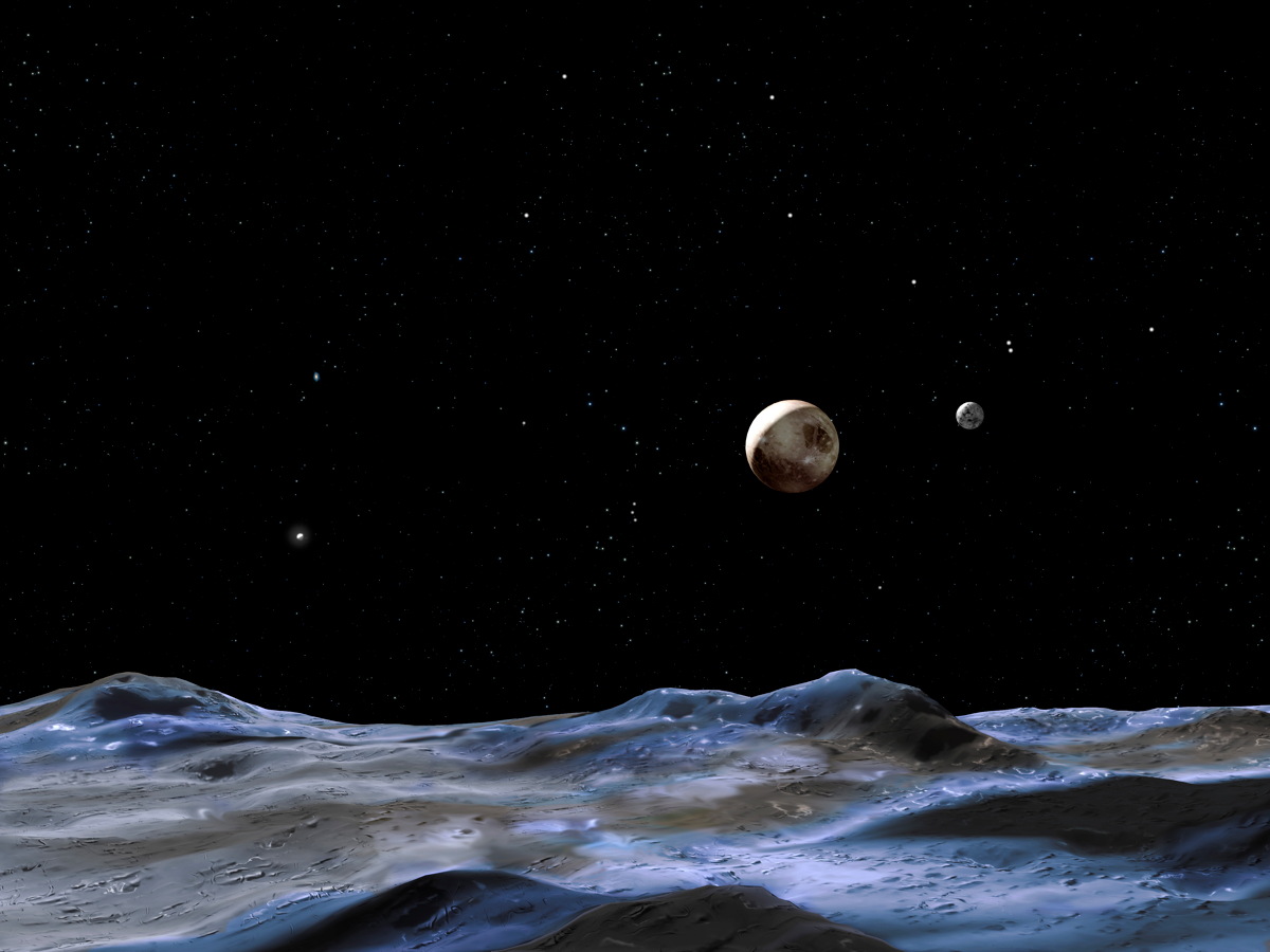 Pluto Seen From One of Its Moons