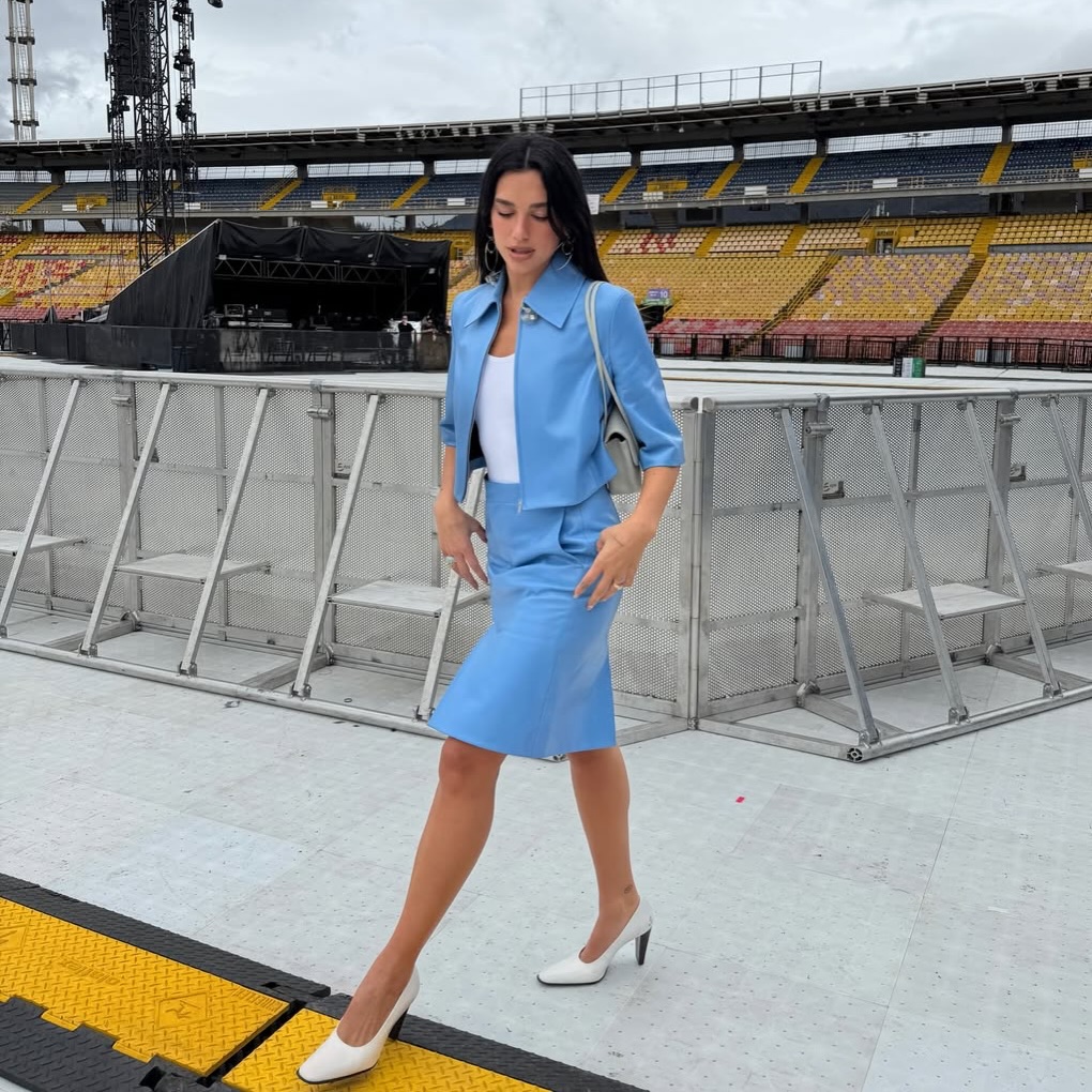 Dua Lipa wearing Jude the Label heels