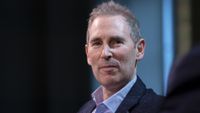 Amazon CEO Andy Jassy pictured at the GeekWire Summit in Seattle, Washington, U.S.