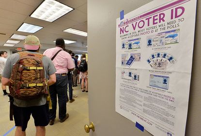 Primary voting in North Carolina.