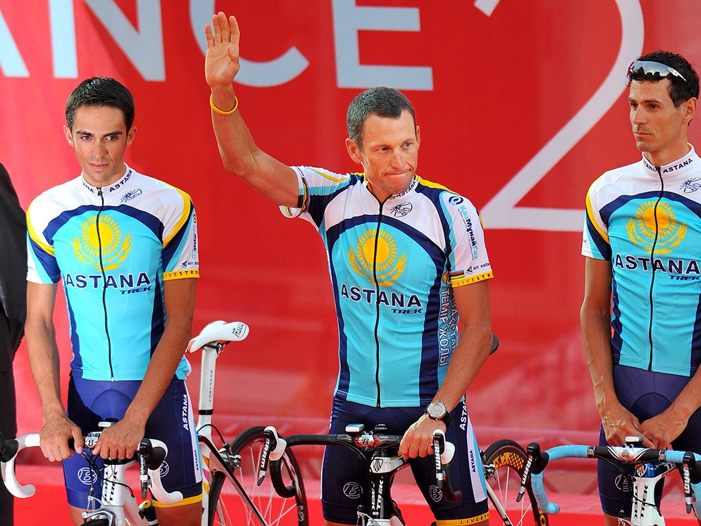 Alberto Contador lined up alongside Lance Armstrong for 2009 Tour de France