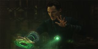 Doctor Strange using the Time Stone