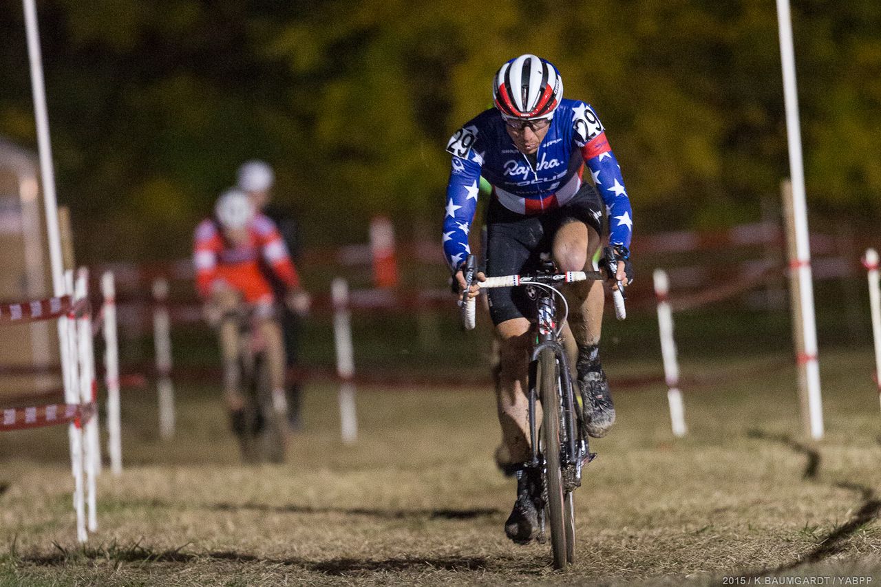 On the final lap, Powers and Hyde put the pressure on, trying to lose Owen