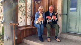 King Charles III and Camilla with Beth and Bluebell