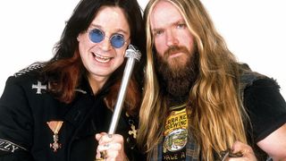 Photo of Ozzy OSBOURNE and Zakk WYLDE; Ozzy Osbourne and Zakk Wylde - posed, studio