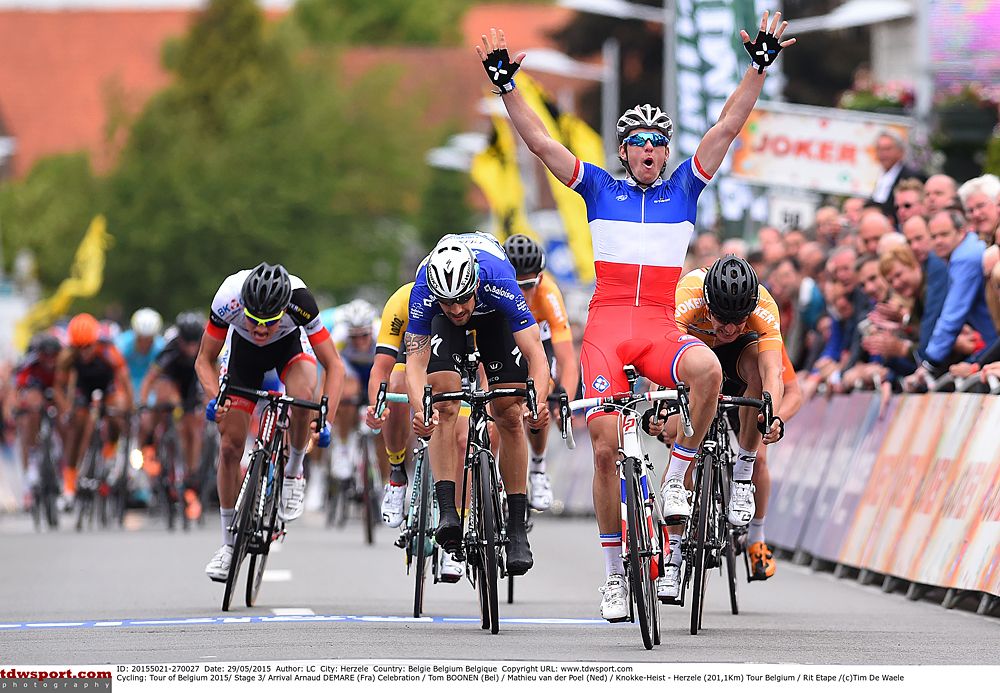 Arnaud Demare (FDJ) gets the stage 2 win
