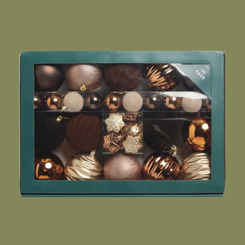 Next, 50 Pack Shatterproof Christmas Baubles
