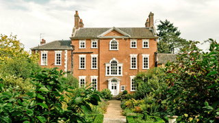 Catton Place exterior with front garden, Norfolk.