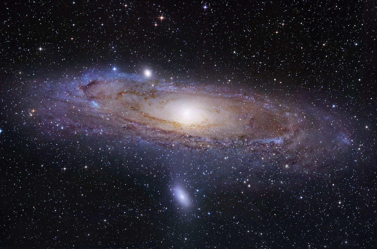 The Andromeda Galaxy, M31, is the nearest spiral galaxy to our own Milky Way. 