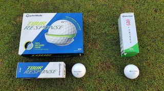 taylormade tour response and project (a) golf balls