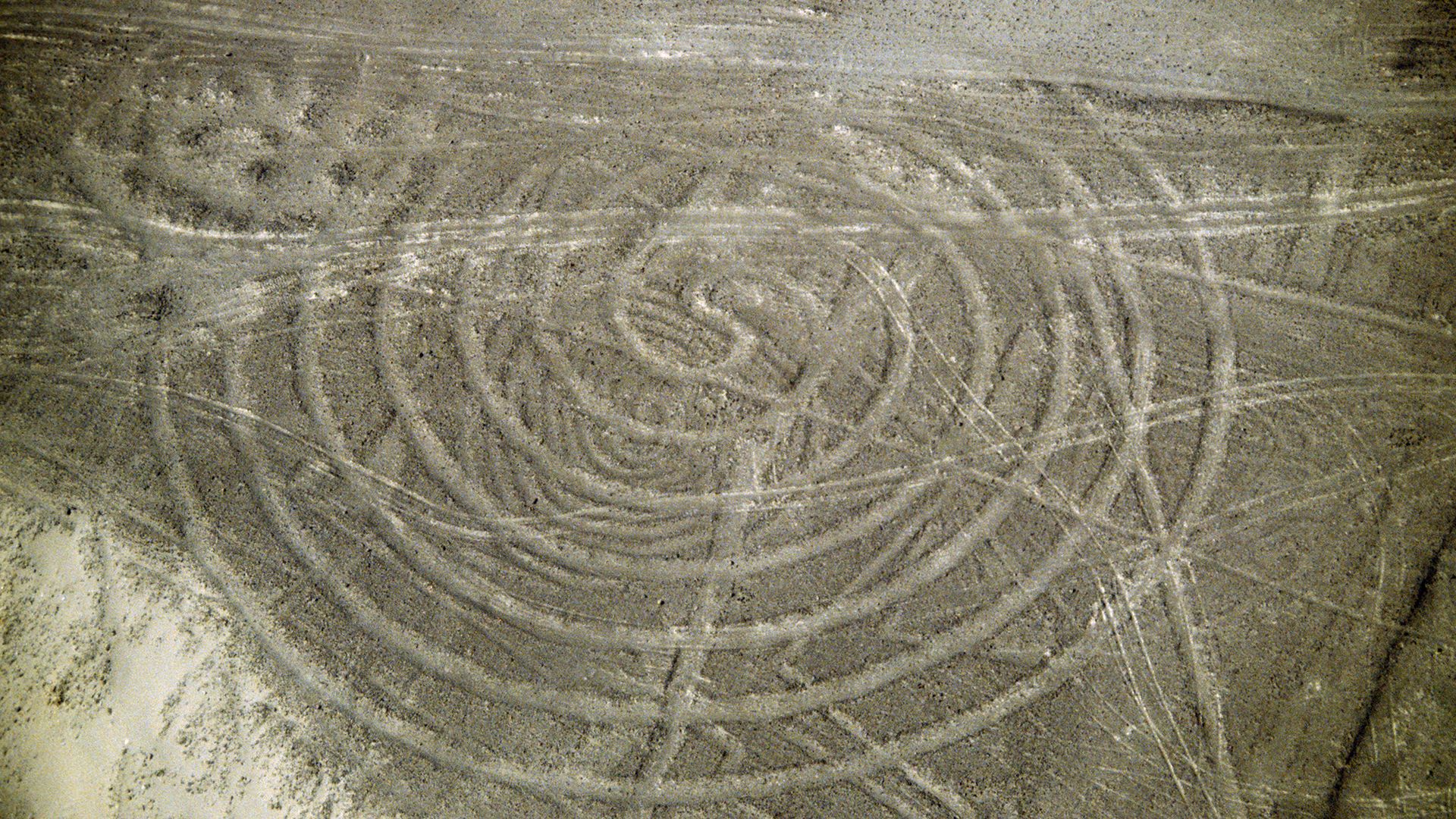 A star shape with circles in it is seen from above.
