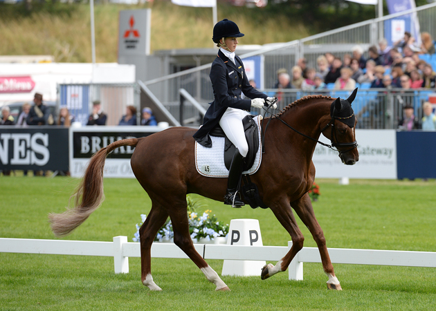 Sandra Auffarth and Opgun Louvo at the European Eventing Championships at Blair 2015. Picture by Peter Nixon
