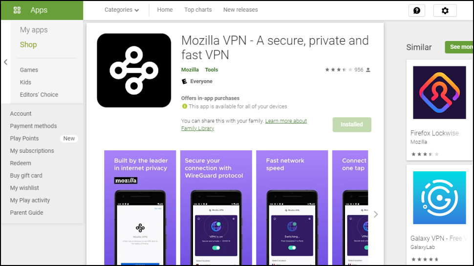 Mozilla VPN Android App