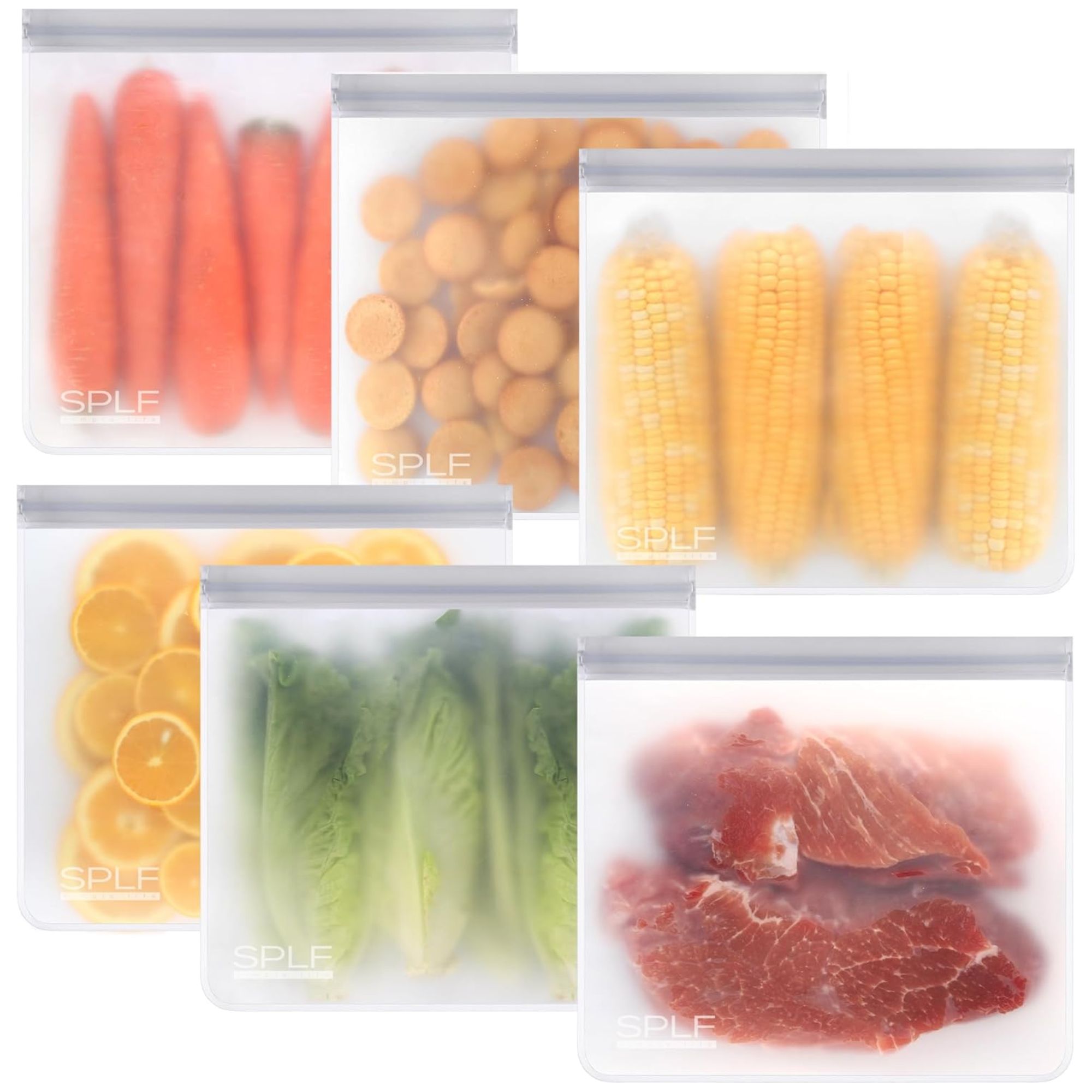 Reusable food storage bags