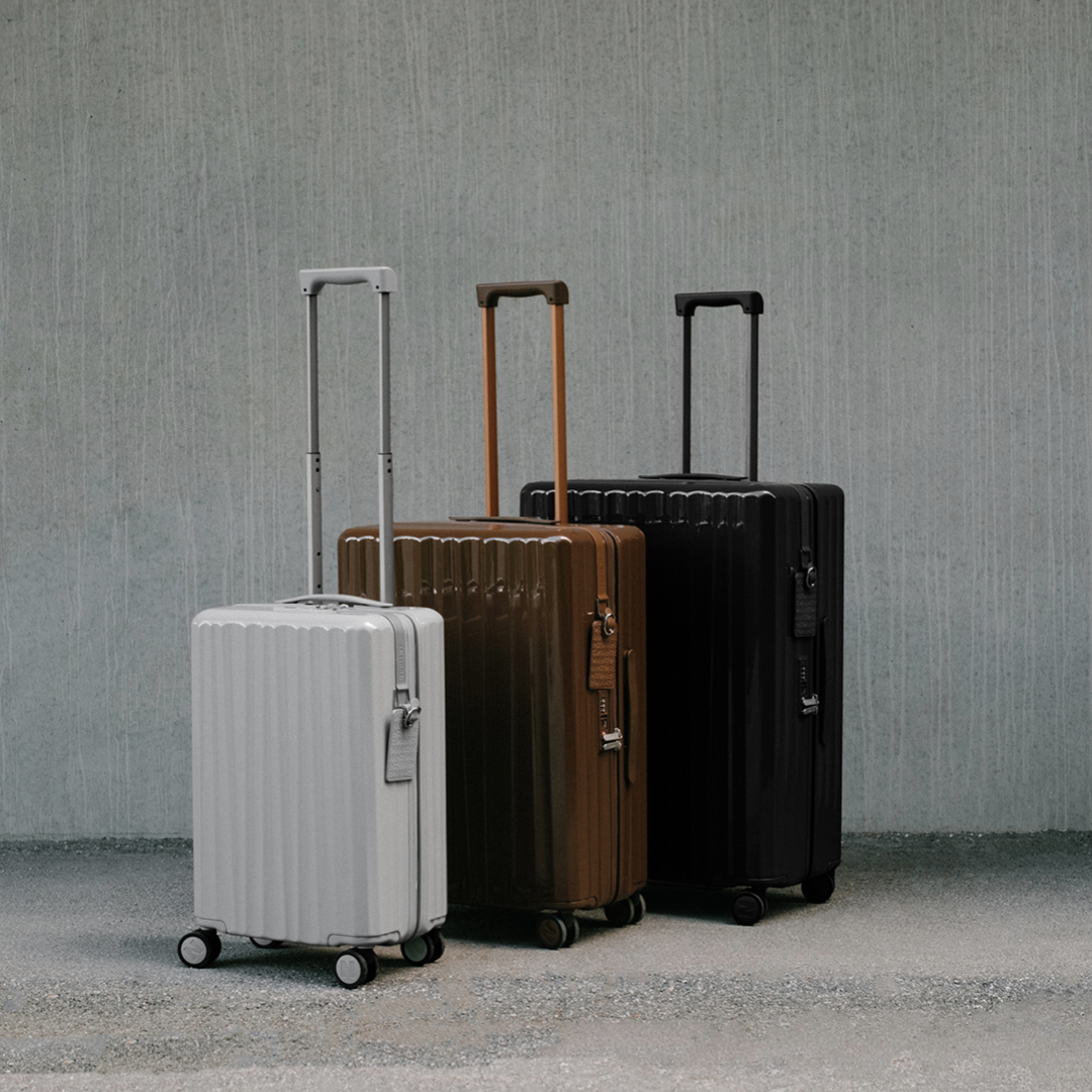 Nudient Bold Luggage V2, available in three sizes