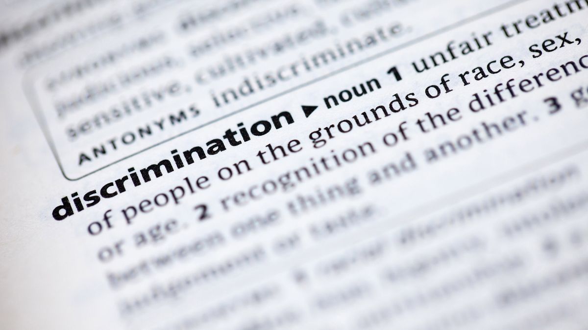 A photo of an encyclopaedia definition of the word &amp;quot;discrimination&amp;quot;