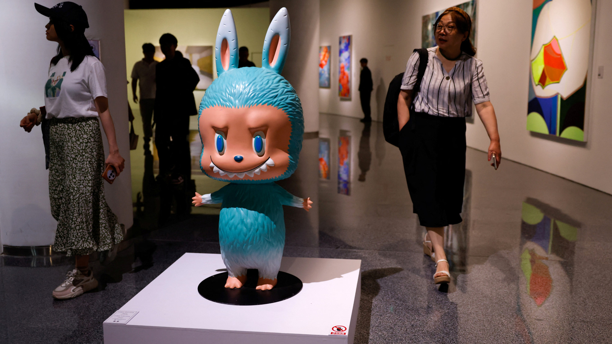 A Labubu figurine