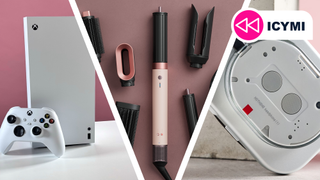 The Xbox Series X Digital next to the new Dyson Airwrap and Nothing Headphone (1)