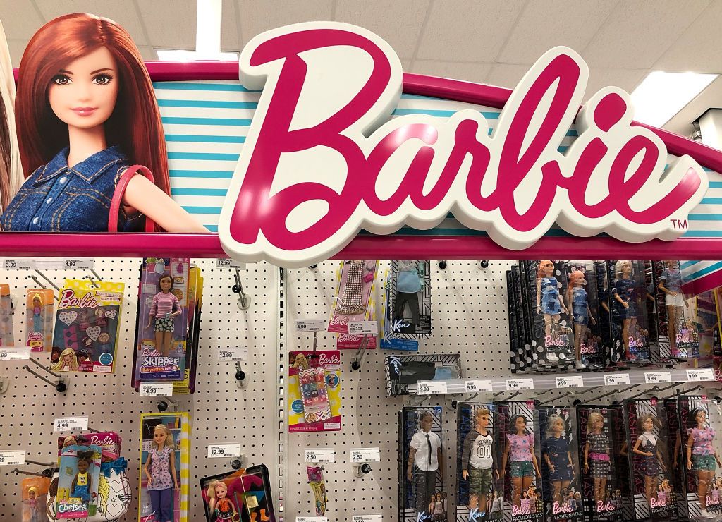 A Barbie display.