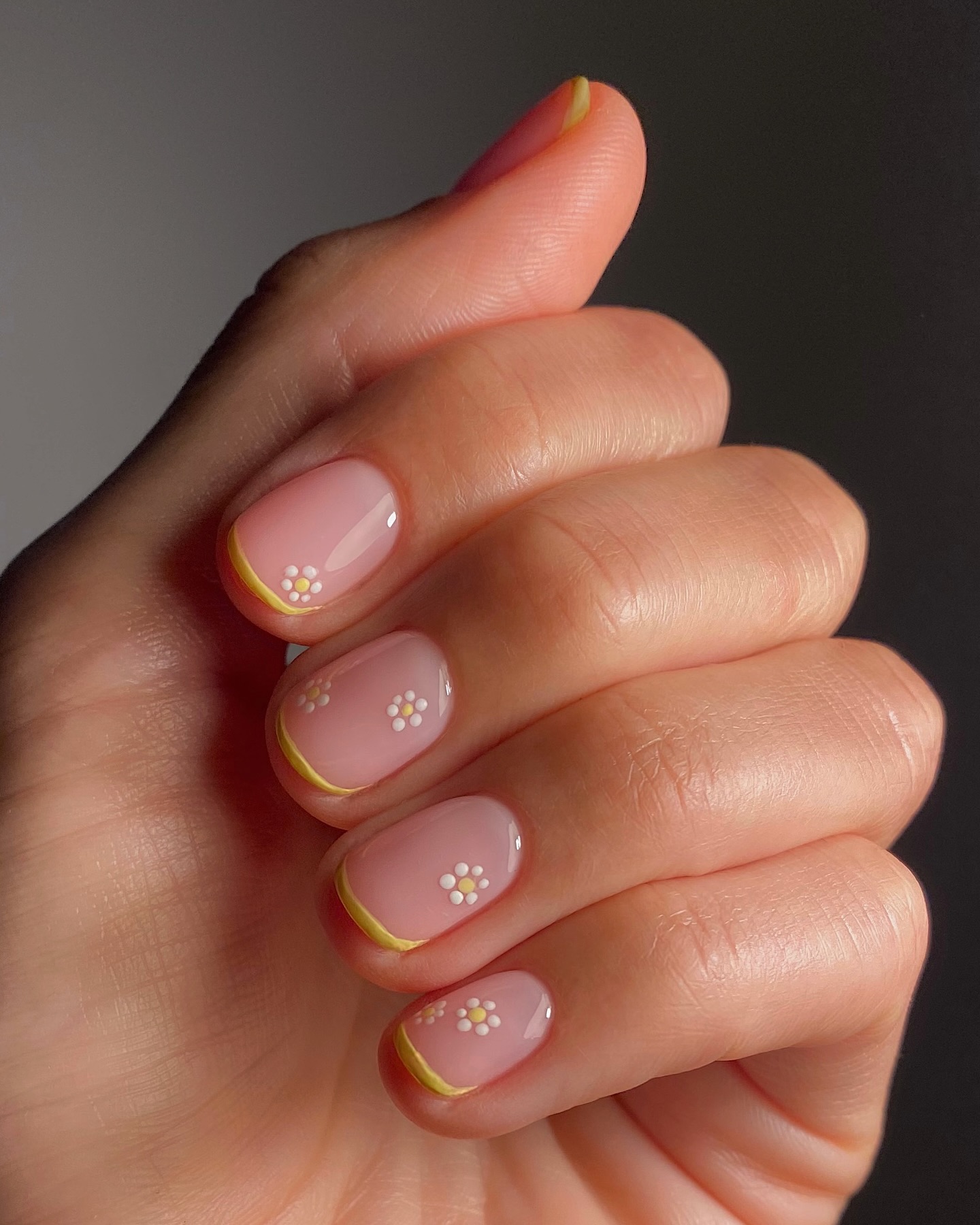 @matejanova floral French tip nail design