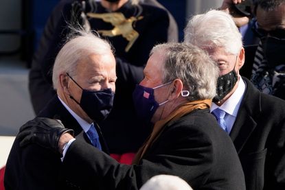 Joe Biden and George W. Bush.