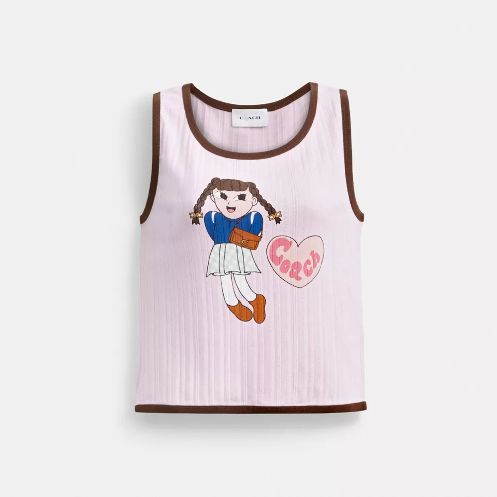 Coach | Brain Dead Graphic Pointelle Tank Top