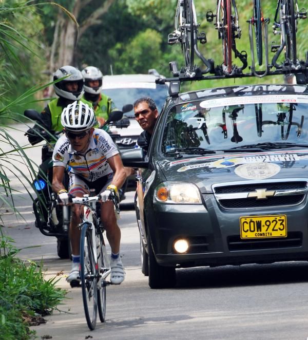 Jose Rujano (Loteria de Boyaca) keeps his focus on the climb.