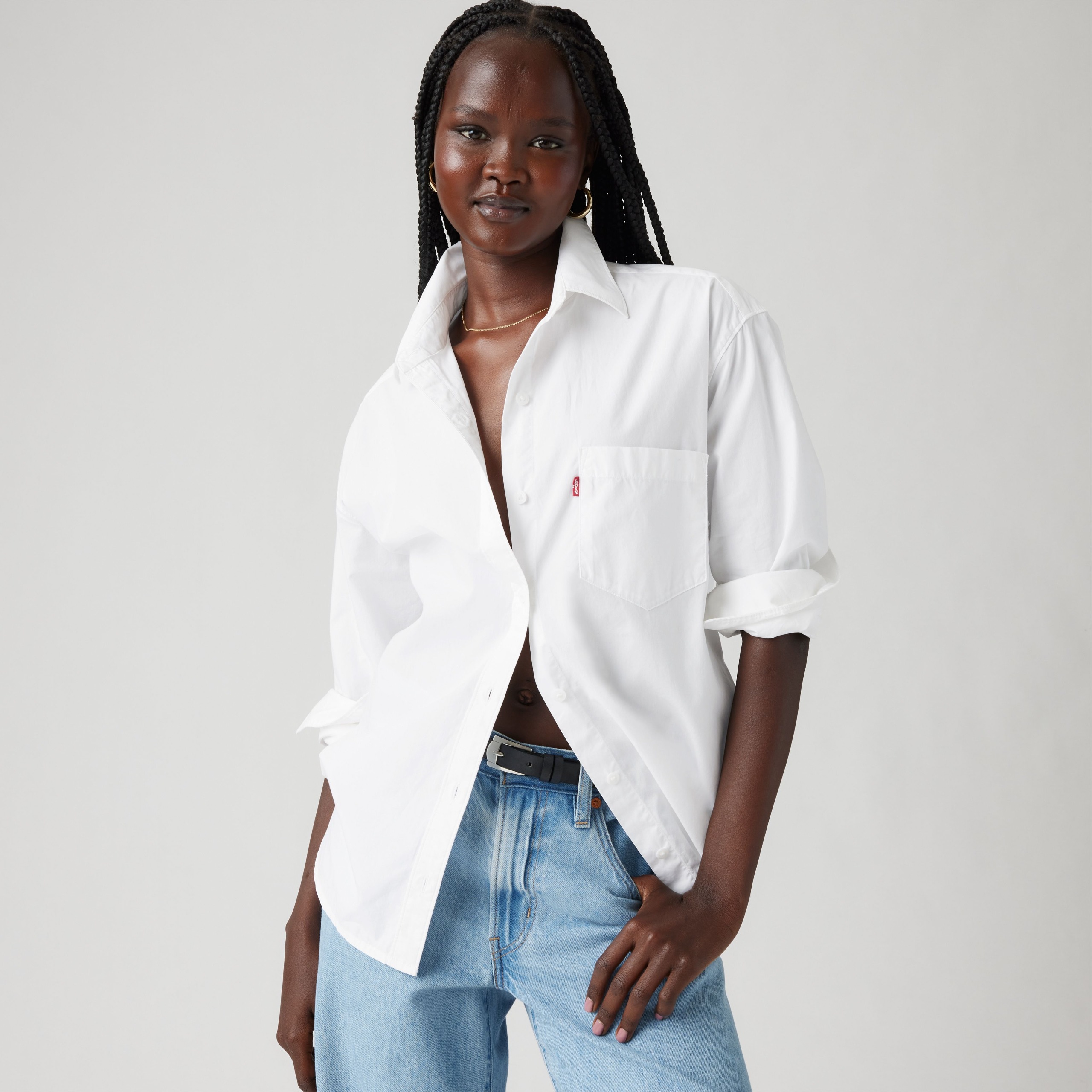 Harlie Boyfriend Button Down Shirt