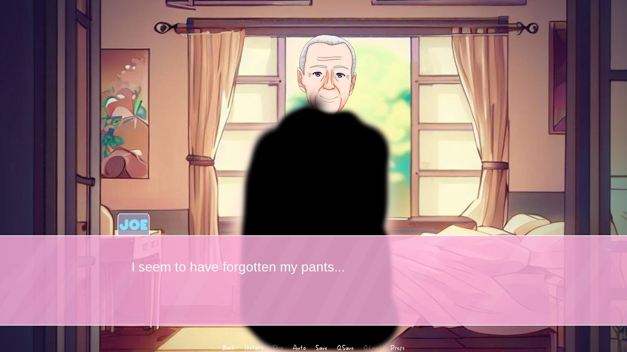 Joe Biden in a dating sim.