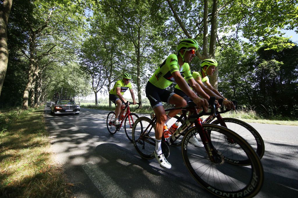 Trek-Segafredo opted for high-vis for the rest day