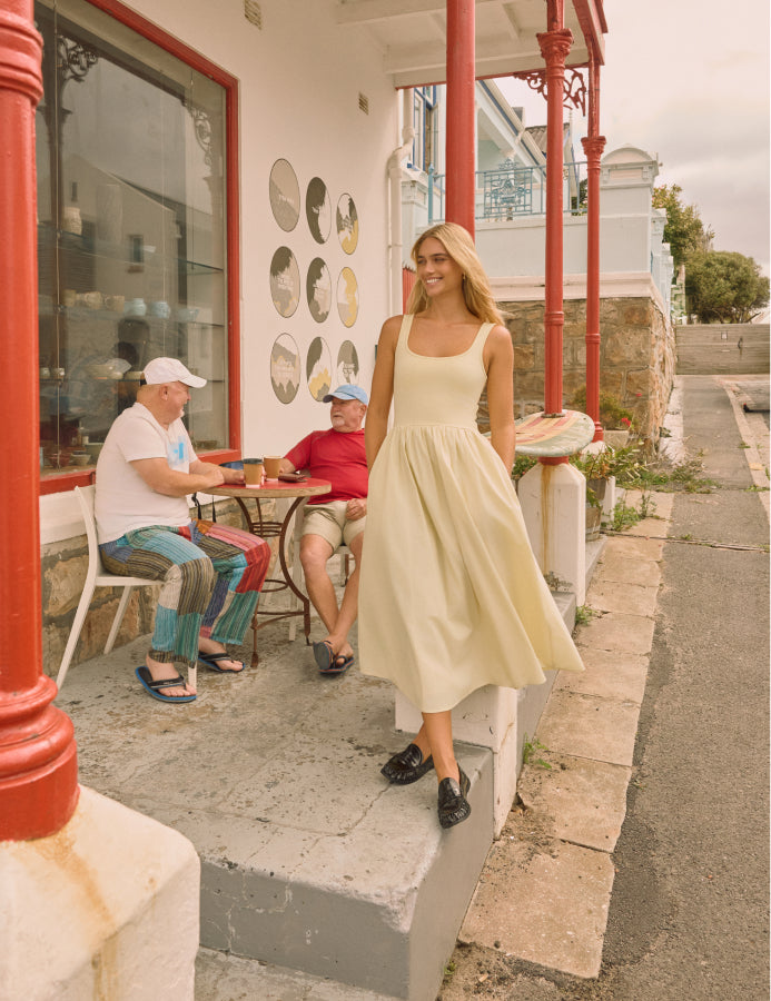 Butter Yellow Colorado Midi Dress