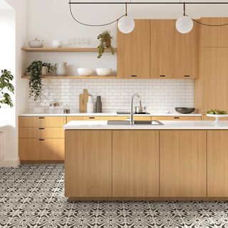Kitchen floor tile ideas with patterned tiles