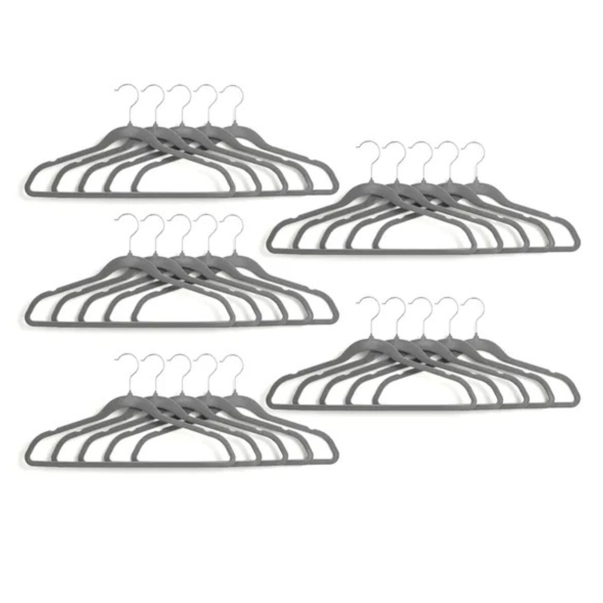 Set of 25 Flocked Velvet Hangers