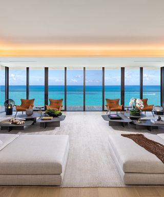 Living room in the most expensive Cryptocurrency home in Miami