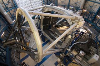 The SPHERE instrument is shown shortly after it was installed on ESO’s VLT Unit Telescope 3