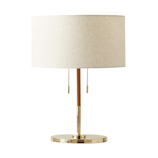 polished brass table lamp