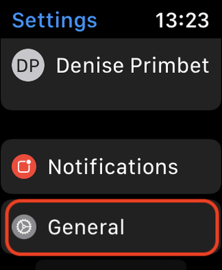 How to erase all data on Apple Watch - tap General