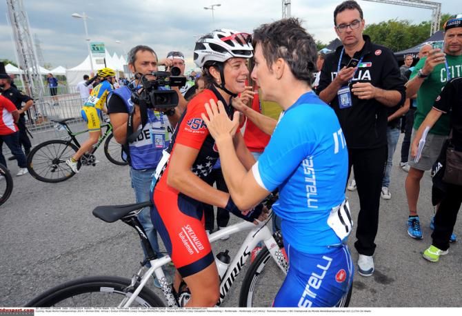 Giorgia Bronzini (Italy) and Evelyn Stevens (USA)