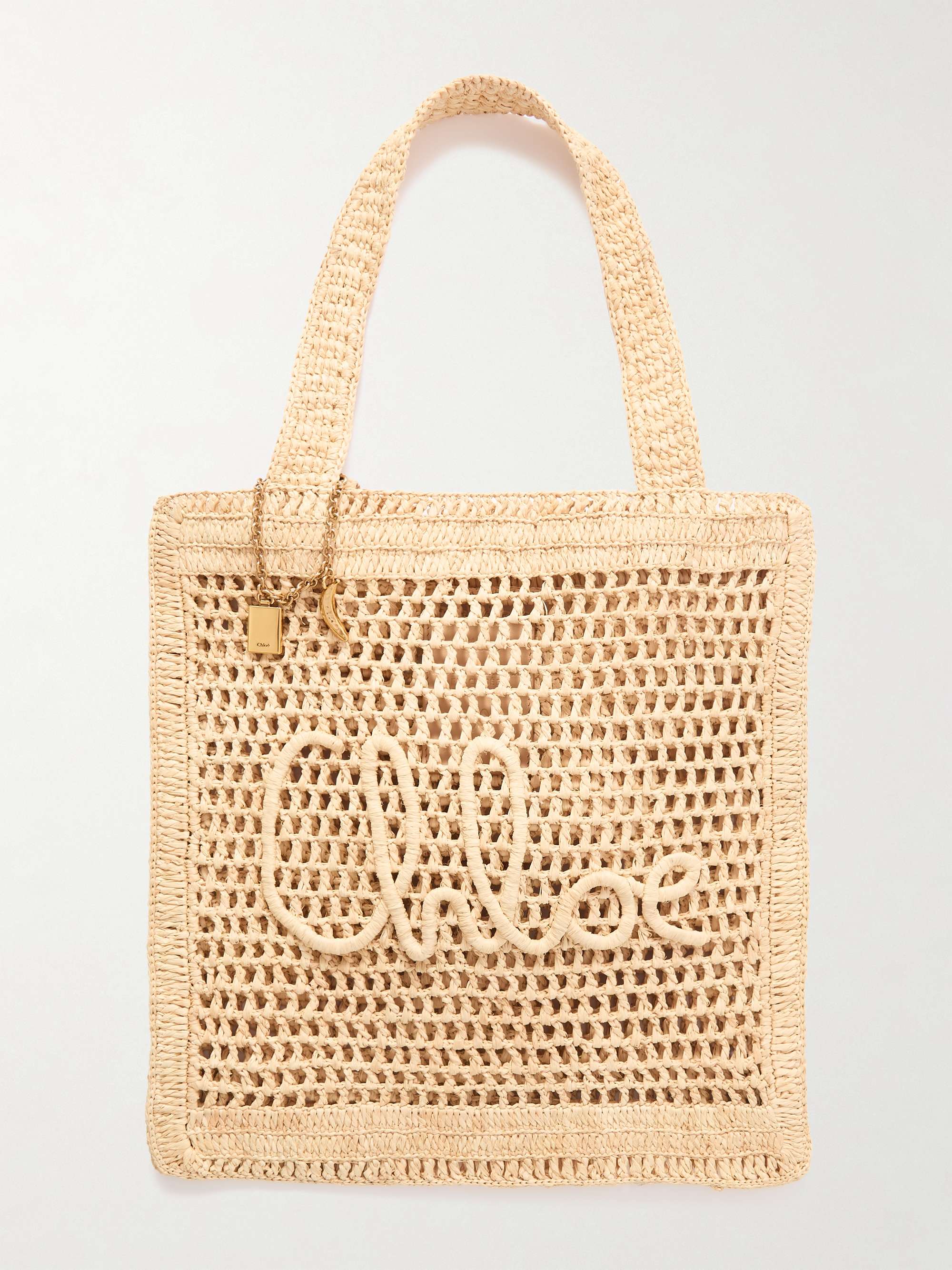 Summer Banana Embellished Raffia Tote