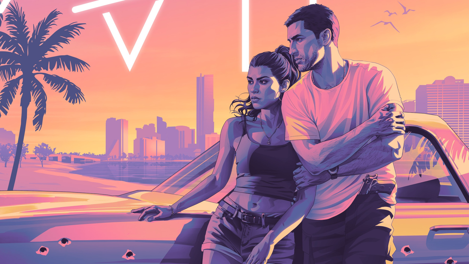 The cover art for GTA 6: The Album from Rockstar Games and Atlantic Records