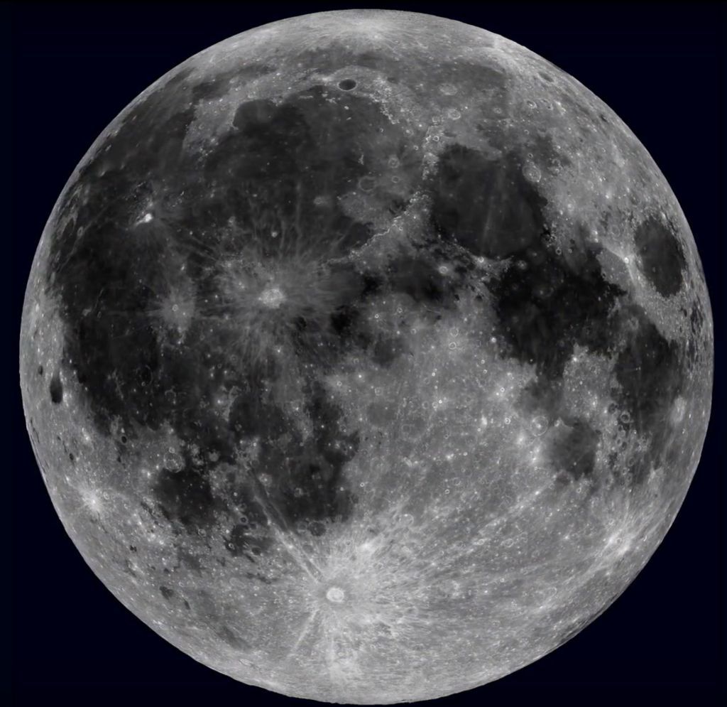 The near-side of the moon, as seen by NASA&#039;s robotic Lunar Reconnaissance Orbiter.