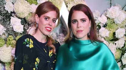 Princess Beatrice of York and Princess Eugenie of York attend a party celebrating Vogue World: London 2023 at George Mayfair on September 14, 2023 in London, England.