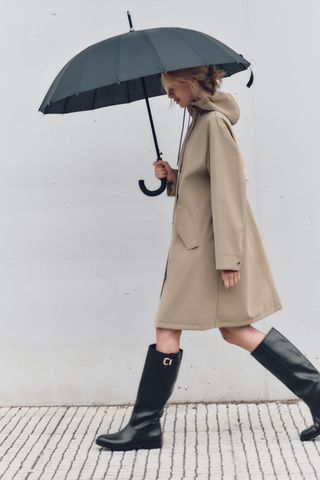 ZARA Buckled Knee High Boots