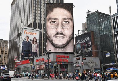 Colin Kaepernick's Nike ad in New York City.