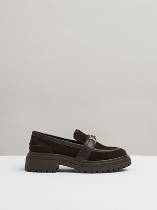 Adina Suede and Leather Cleated Loafers