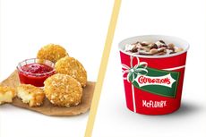 McDonald's 2022 Christmas menu the Cheese Melt dippers and Celebrations McFlurry
