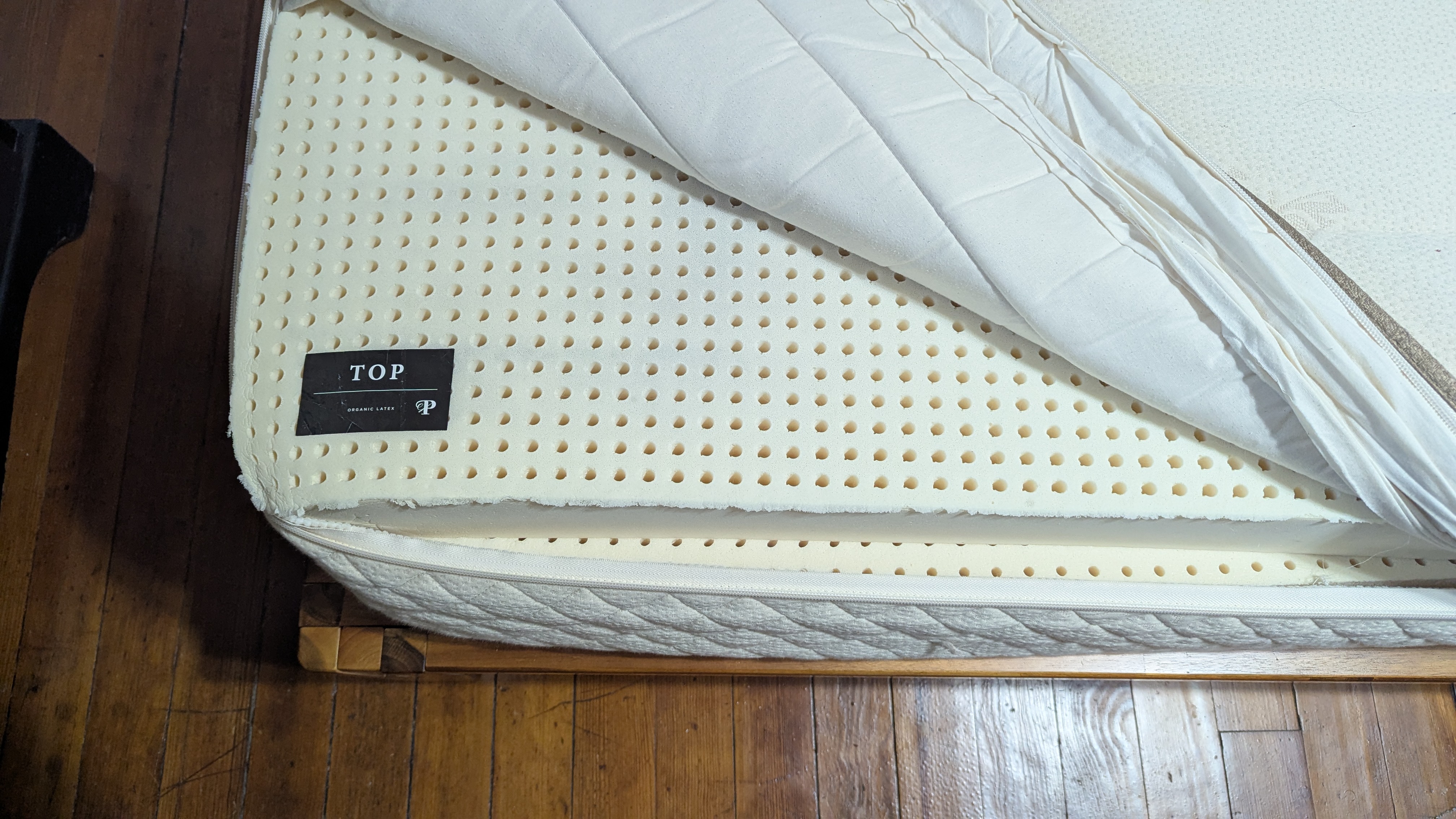 The inside layers of latex in the PlushBeds Botanical Bliss mattress