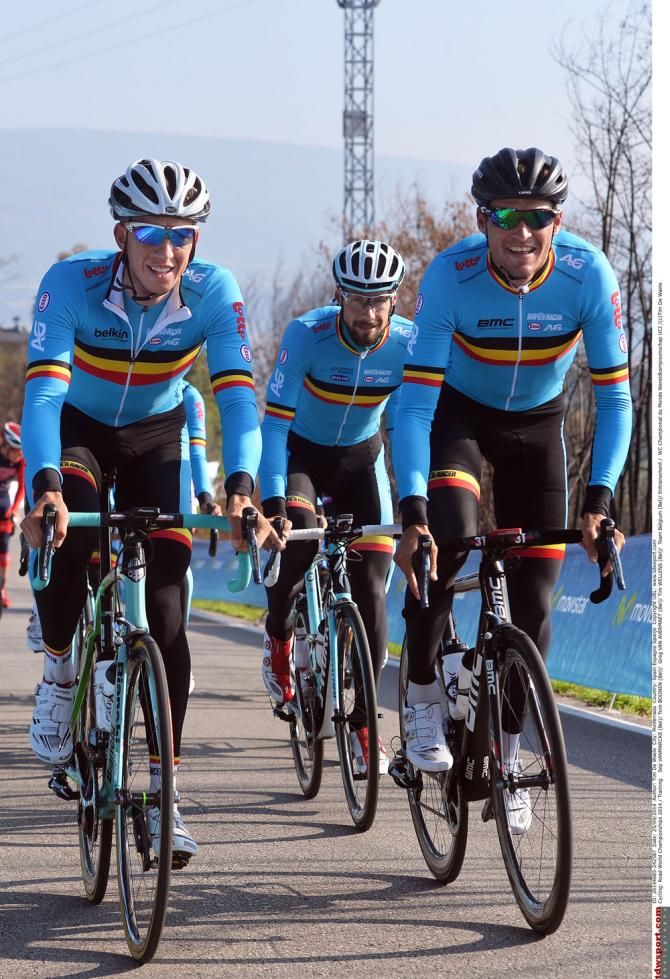 The Belgian nation team training at Worlds